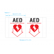 3D Plastic AED Tent Sign - 6" x 5"  by Cardiac Life